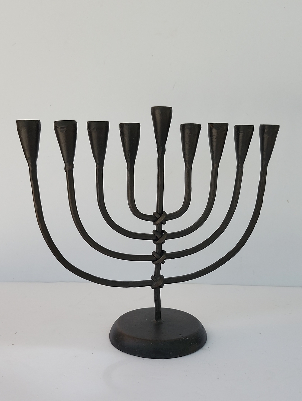 CRATE & BARREL HEAVY METAL MENORAH